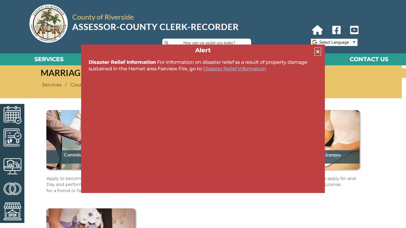 Riverside County Assessor - County Clerk - Recorder - Marriages